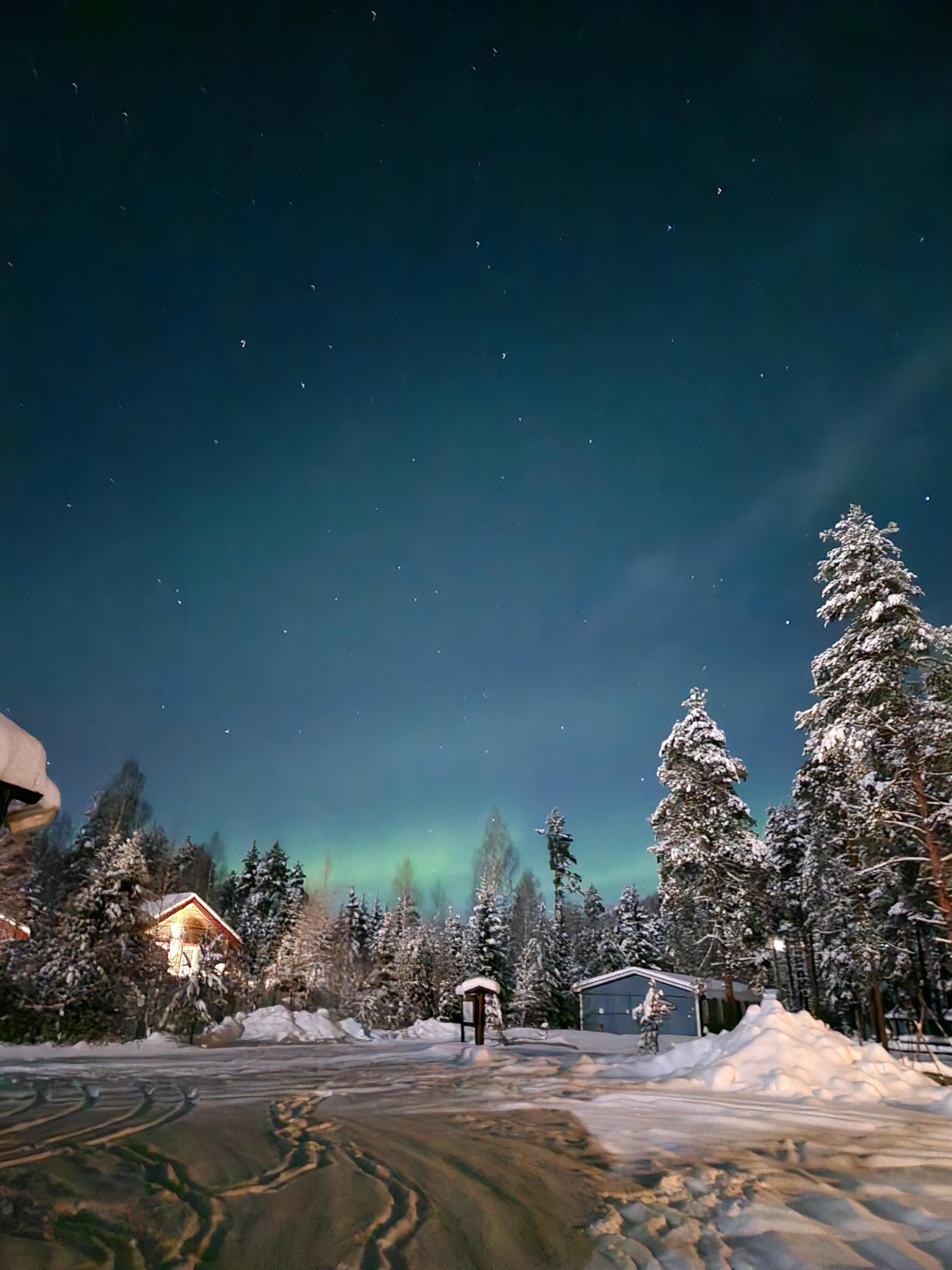 Polarlights at the camping in Hammarstrand Ammer