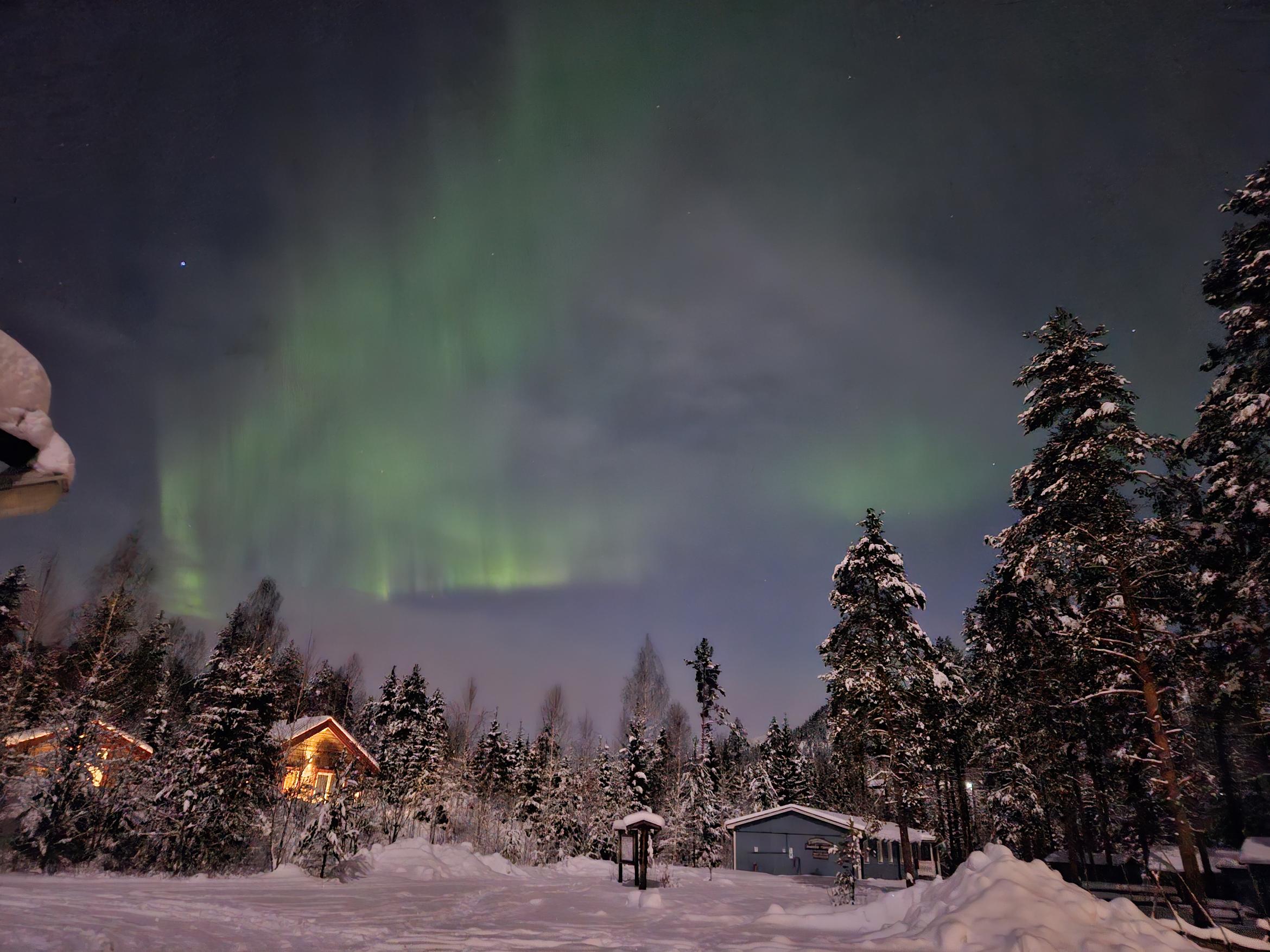 Yeah! Polarlights at the campsite in Hammarstrand Ammer